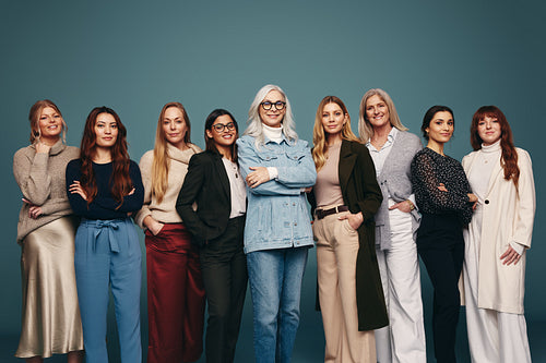 Women embracing girl power