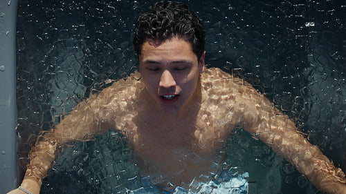 Breathing through an outdoor ice bath for cold plunge recovery