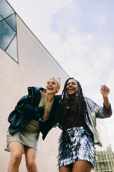 Girlfriends day out: friends sharing a laugh together