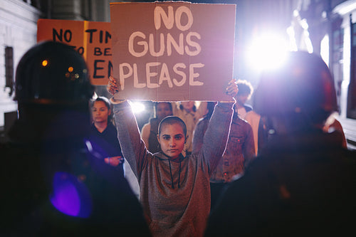 Activists protesting for gun control