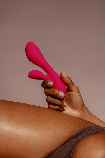 A woman's intimate pleasure: Empowering sensuality and passion with a dual vibrator