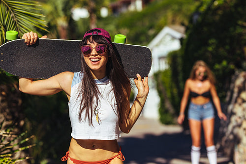 Attractive woman on summer vacation