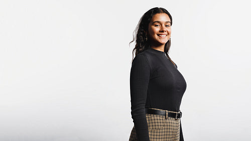 Portrait of smiling young woman