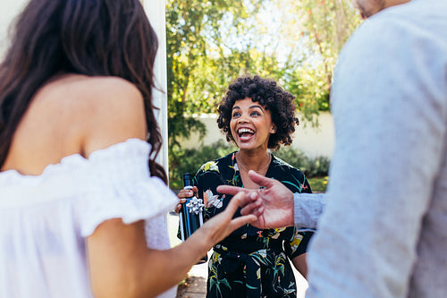 House warming party with best friends