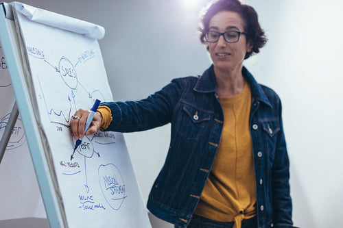 Presenting new sales strategy