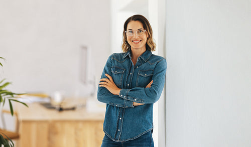 Successful woman working as a freelance entrepreneur