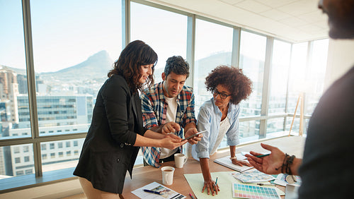 Professional working on developing a new design