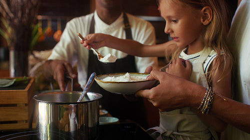 Cooking class: Mother and child learn traditional cuisine