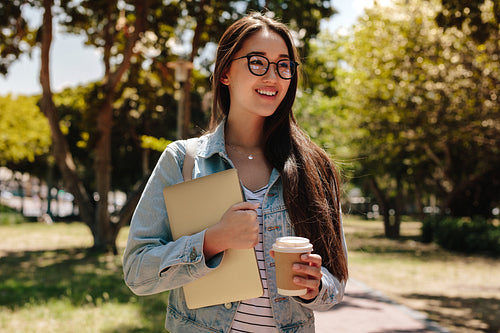 Portrait of a smiling asian girl