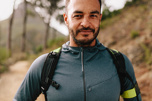 Healthy young man on outdoors training sessions