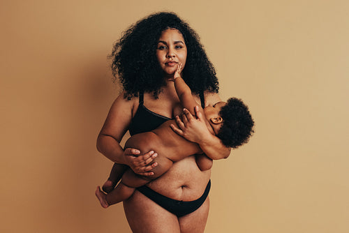 Mother breastfeeding her baby