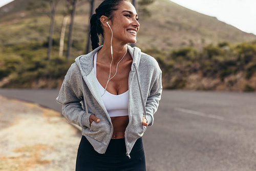 Runner on early morning workout