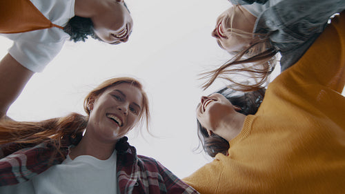 Group of friends playing outdoors