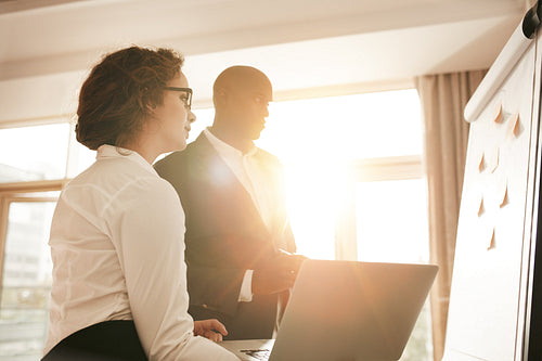 Business team during a presentation at the conference room