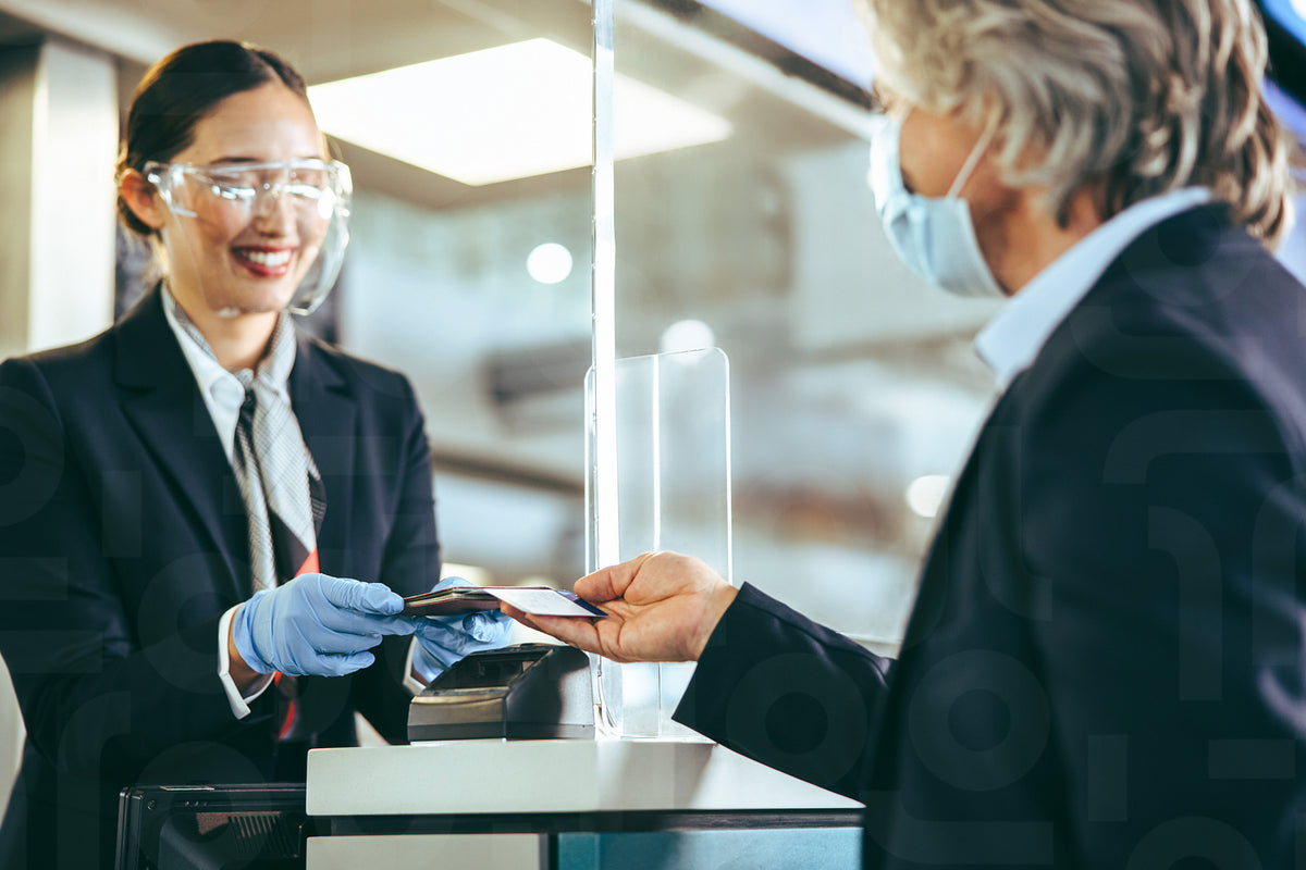 Safe checking in of travelers at airport – Jacob Lund Photography Store ...