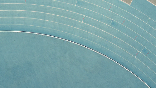 Runner looking focused to race on the track