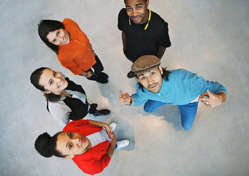 Multiethnic young people looking happy