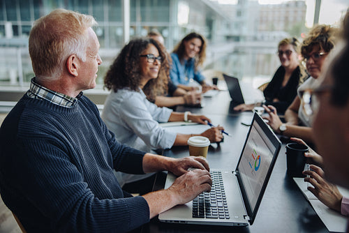 Group of multi-ethnic business people having meeting