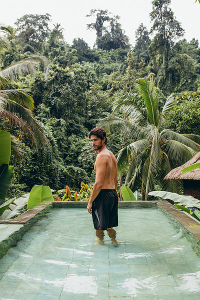 Young man at holiday resort