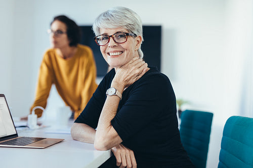 Businesswoman in conference room meeting