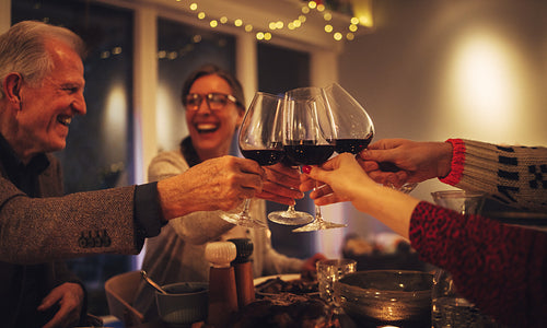 Family having a Christmas eve dinner