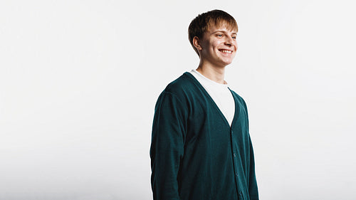 Portrait of smiling caucasian man