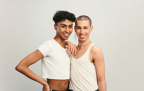 Happy gay community members