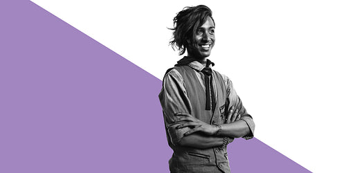 Portrait of an indian man representing the lgbtq community