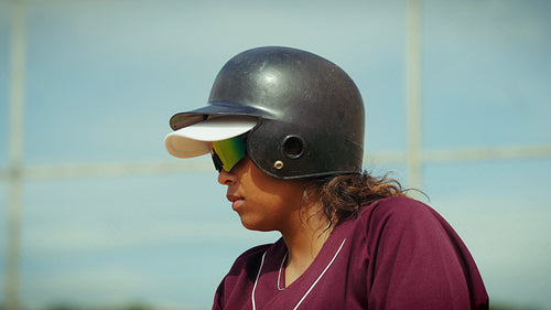 Focused batter ready to swing at the plate