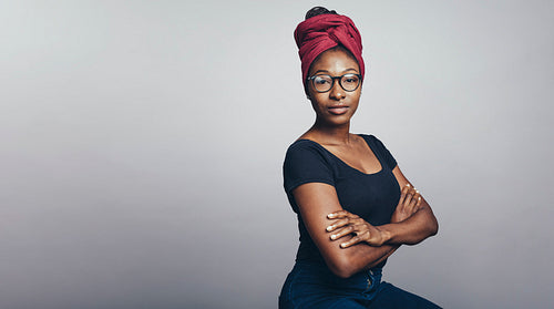 African woman in a headwrap