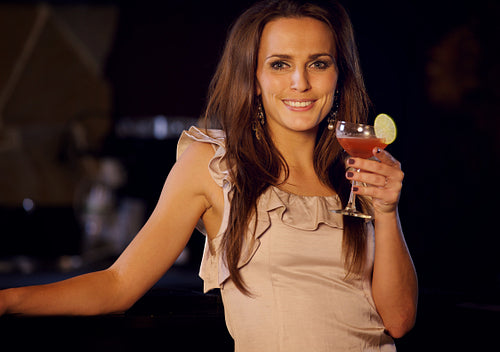 Party Woman with a Glass of Wine