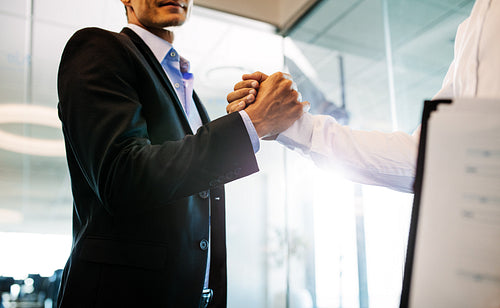 Handshake after a successful deal