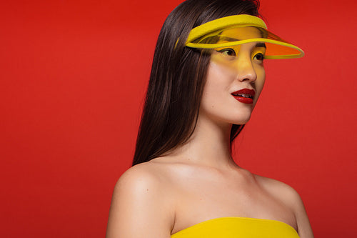 Summer girl with sunvisor