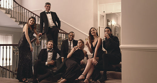 Socialites at gala night party