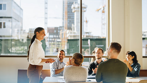 Property development team business meeting