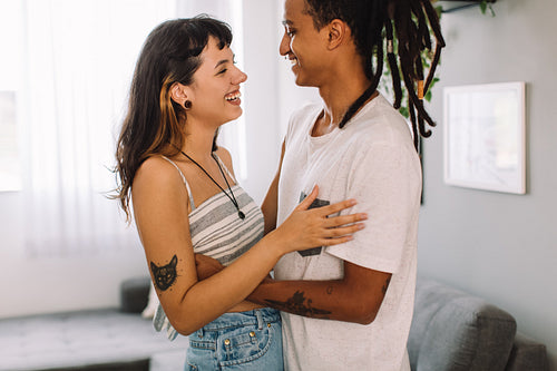 Beautiful young couple enjoying being together
