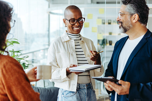 Group of professionals having a productive meeting