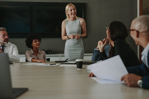 Business team having a meeting in conference room