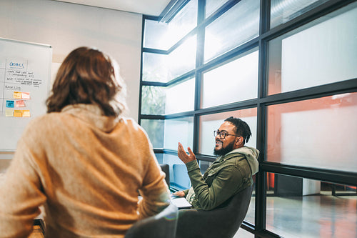 Successful business collaboration in creative tech company