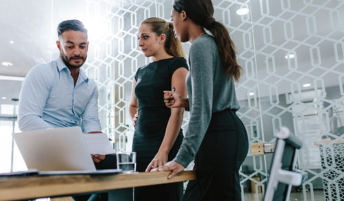 Professional working together on their new business plan