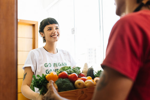 Delivering vegan food