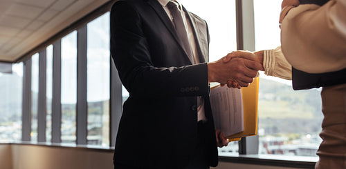 Handshake after a business deal