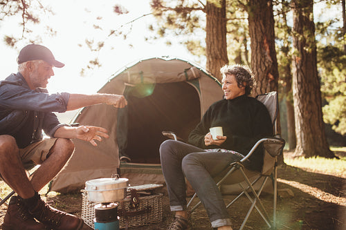 Senior campers having a good time