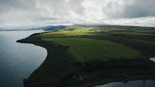 Icelandic landscape from drone