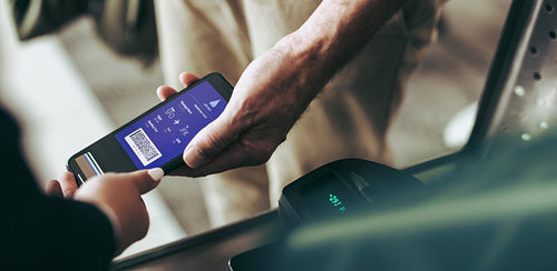 Check in with digital boarding pass at airport