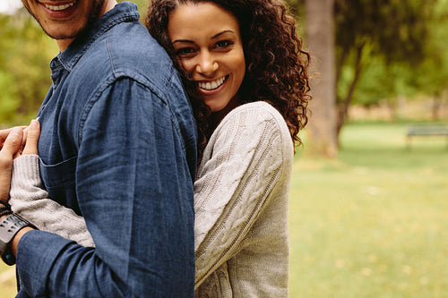Loving couple at park