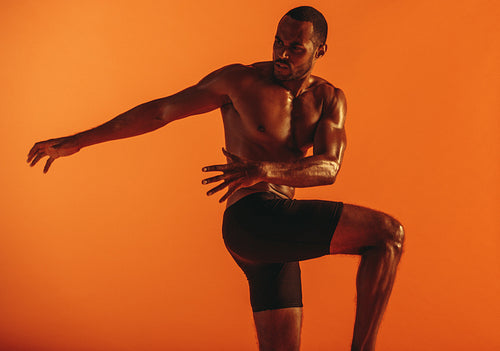 Close up of athlete doing fitness workout