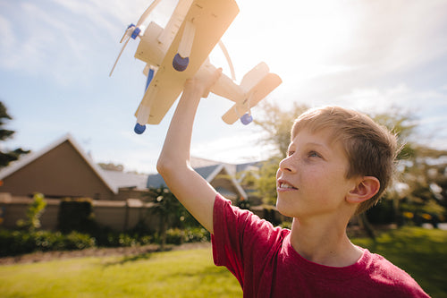 Boy dreams to be a pilot
