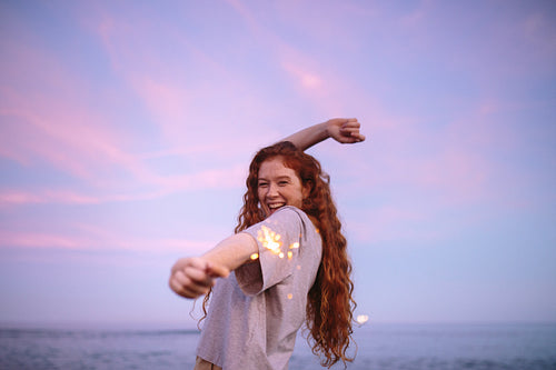 Lighting things up at the beach