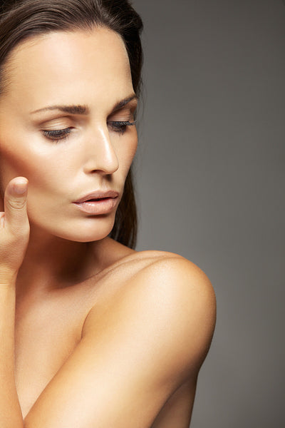 Closeup of a lovely unblemished woman's face
